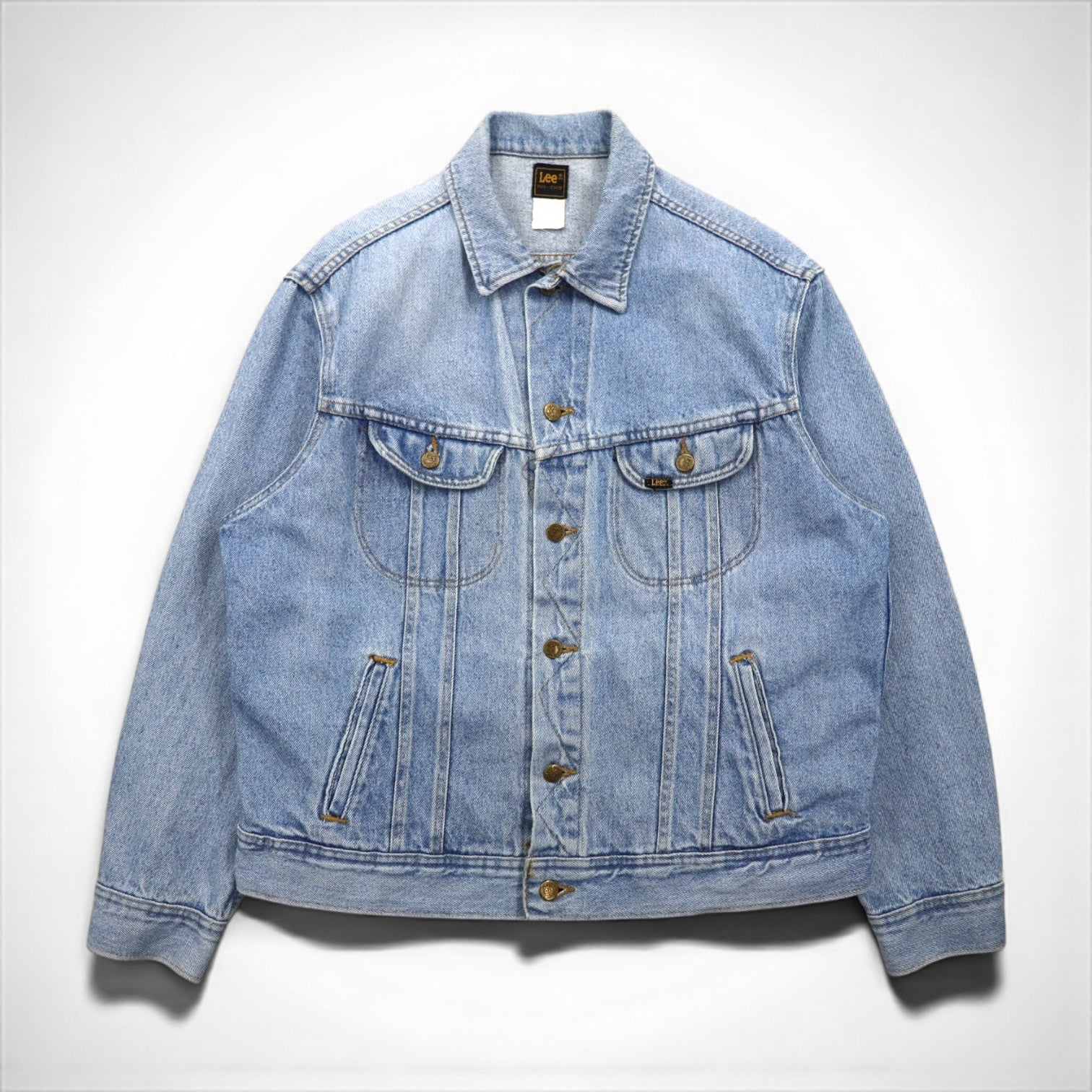 Giacca in denim Lee 101-J anni '80, taglia L, colore indaco, modello M.R. RIDERS PATD-153438