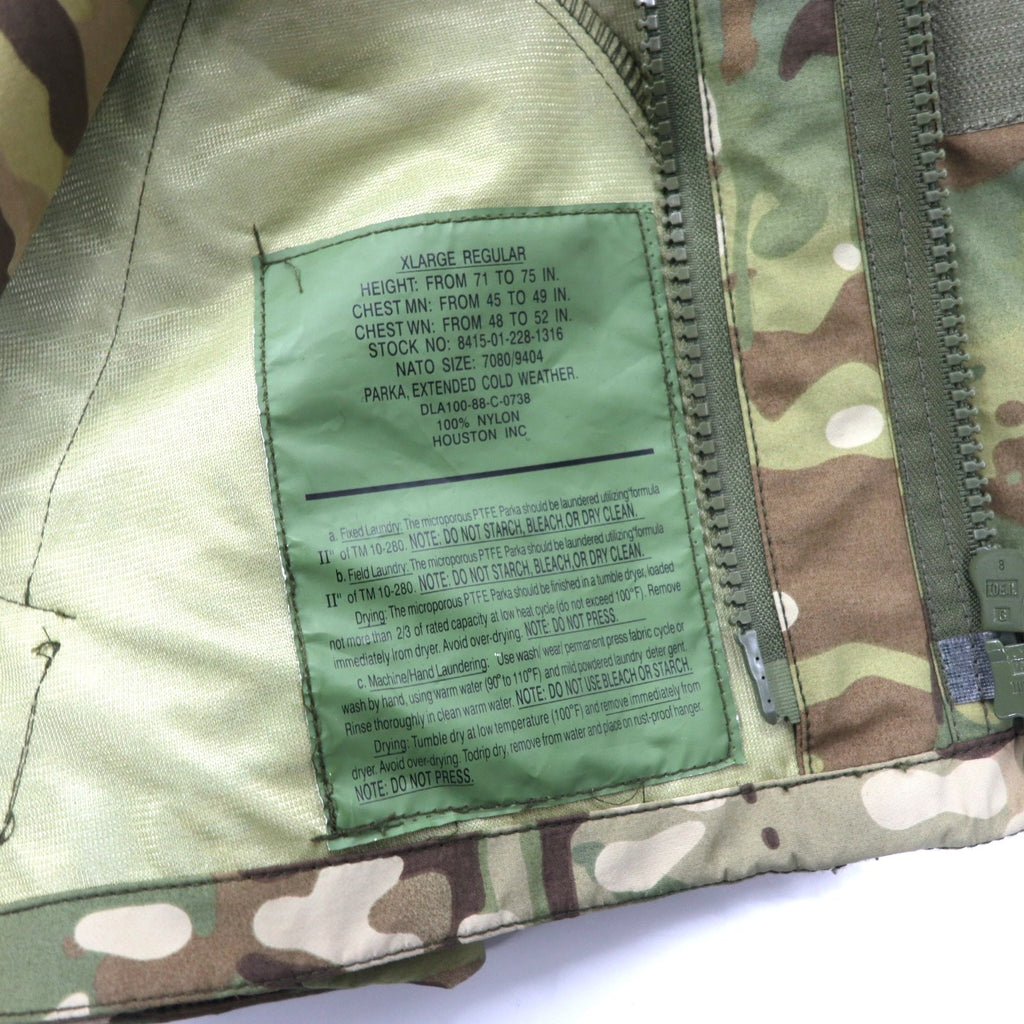 HOUSTON ECWSC Giacca da parka 3WAY per clima freddo XL Cachi Camouflage Nylon Idrorepellente Fodera in pile rimovibile Militare US ARMY ECWCS PARKA COLD WEATHER 8405-01-228-1316