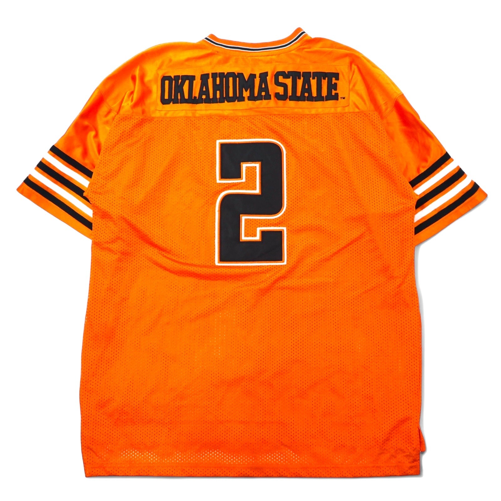 Anni '90 COLLEGE EQUIPMENT maglia da gioco XXL arancione poliestere rete numerata NCAA COWBOYS taglia grande