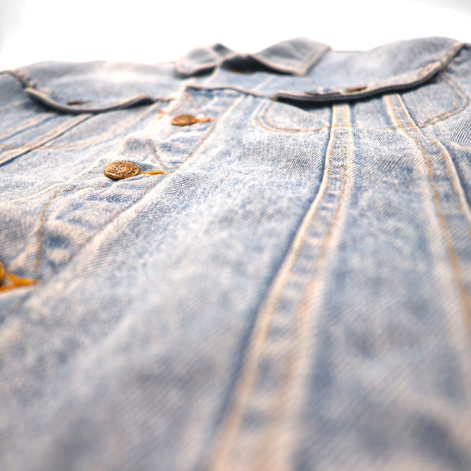 Giacca in denim Lee 101-J anni '80, taglia L, colore indaco, modello M.R. RIDERS PATD-153438