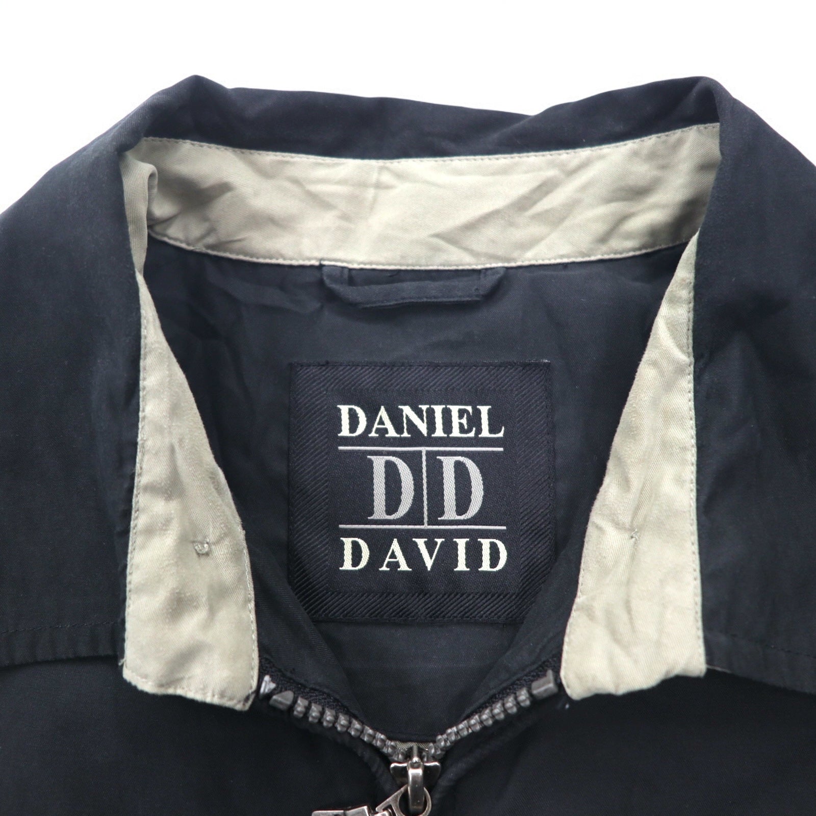 DANIEL DAVID ピーチスキン スウィングトップ ハリントンジャケット L ブラック ポリエステル