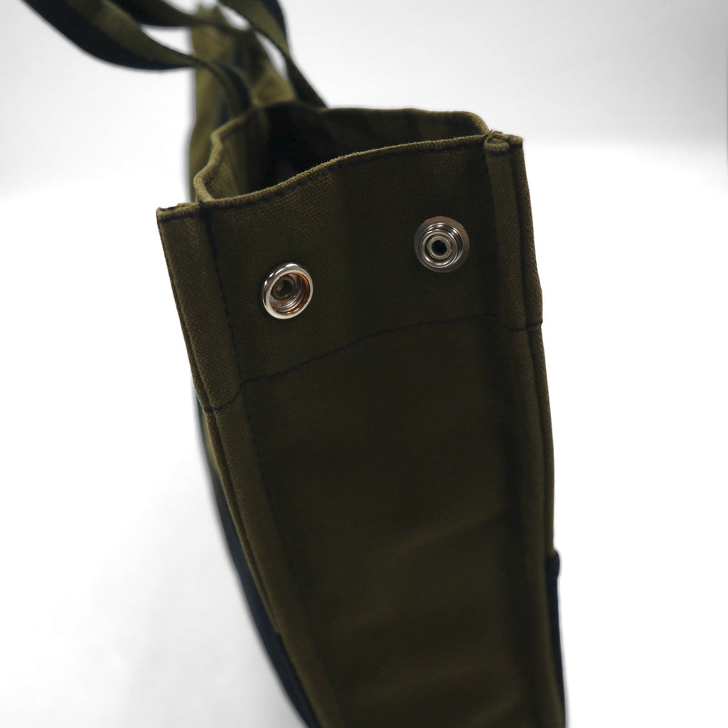 HERMES フールトゥ MM トートバッグ カーキ キャンバス バイカラー フランス製
