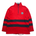 CHAPS RALPH LAUREN 90年代 ハーフジップ スウェット L レッド コットン ドローコード