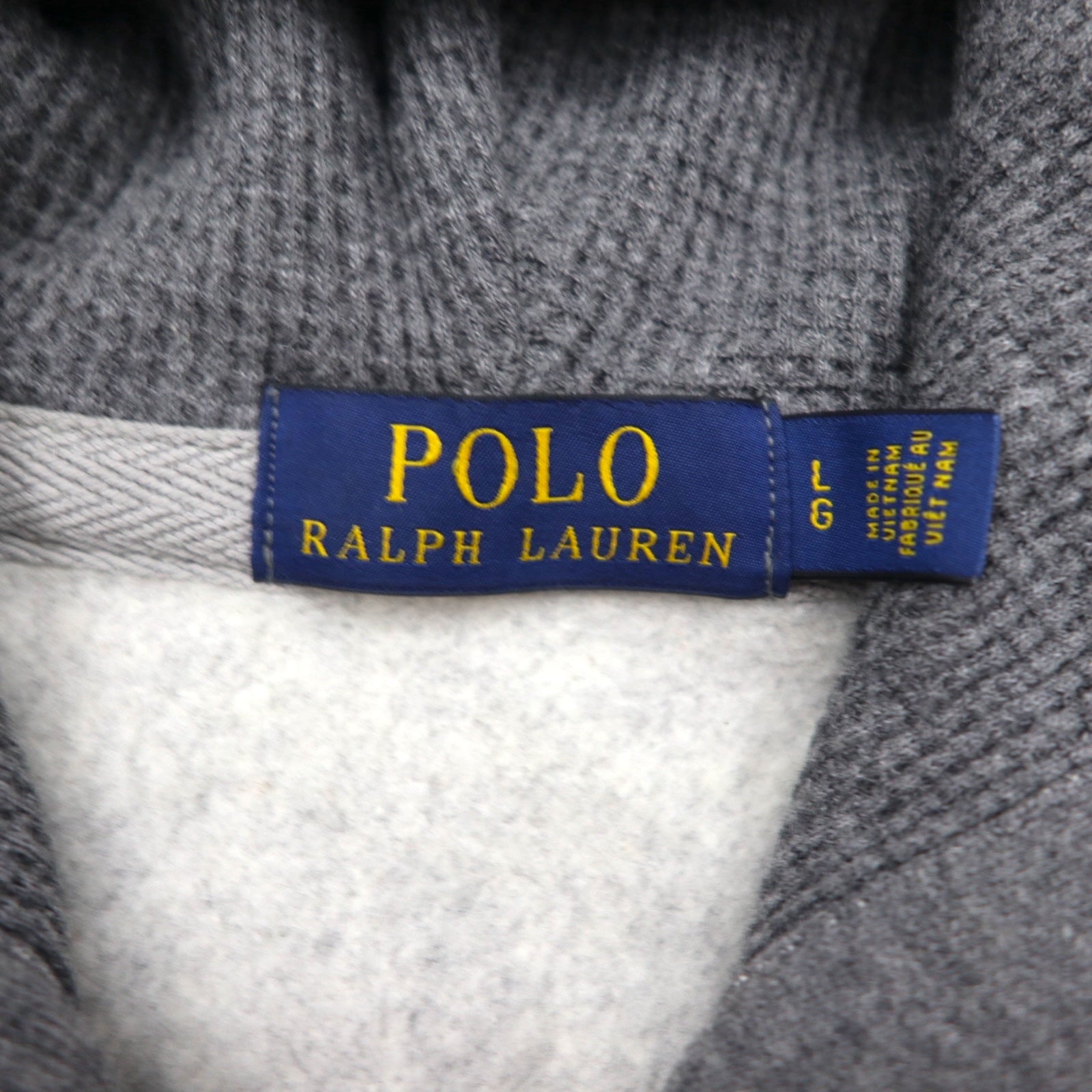 Polo Ralph Lauren Reverse Weave Full-Zip Hoodie L Grigio Cotone Ricamo Small Pony