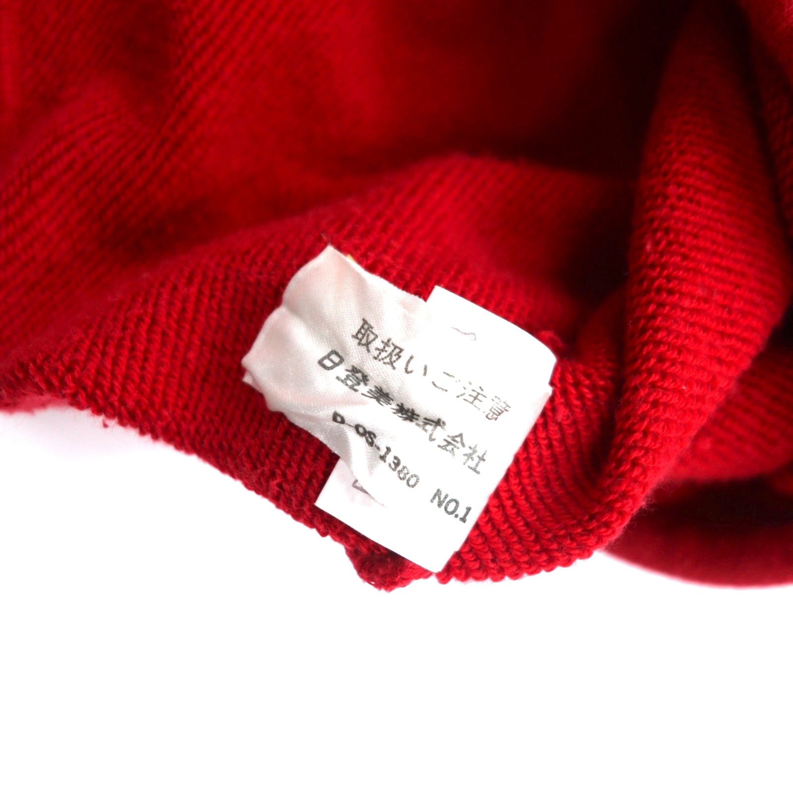 CHAPS RALPH LAUREN anni '90 felpa a mezza zip taglia L rossa in cotone con coulisse