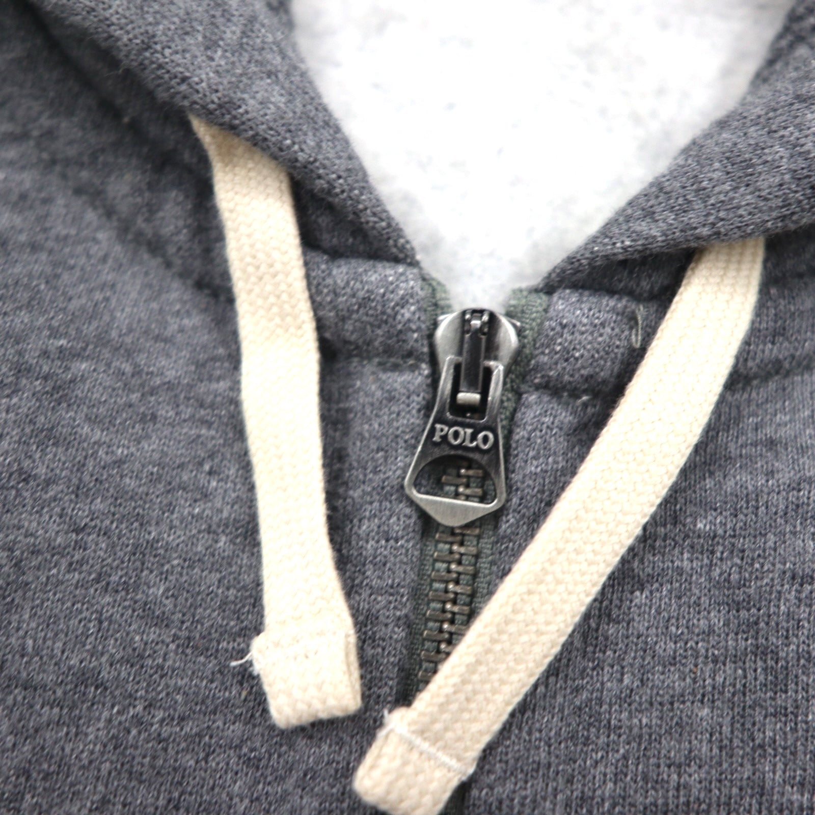Polo Ralph Lauren Reverse Weave Full-Zip Hoodie L Grigio Cotone Ricamo Small Pony