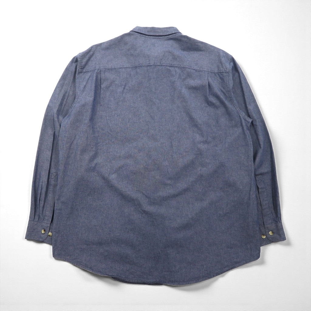 L.L.Bean 00年代 シャンブレー ボタンダウン シャツ L ブルー コットン DUG3