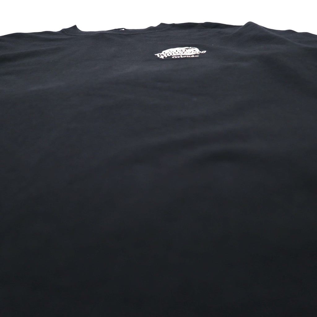 PLANET HOLLYWOOD 90年代 USA製 アドバタイジング Tシャツ L ブラック ワンポイントロゴ刺繍