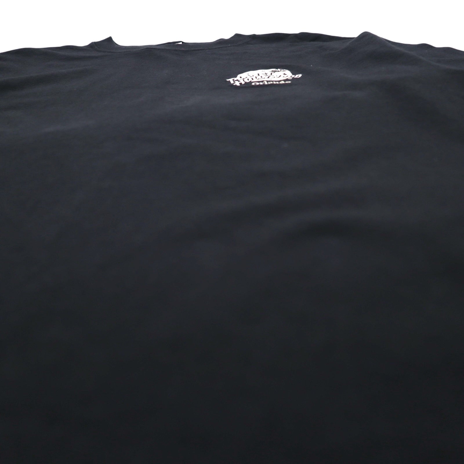 PLANET HOLLYWOOD Anni '90 USA T-shirt pubblicitaria L Nera con ricamo logo a punto singolo