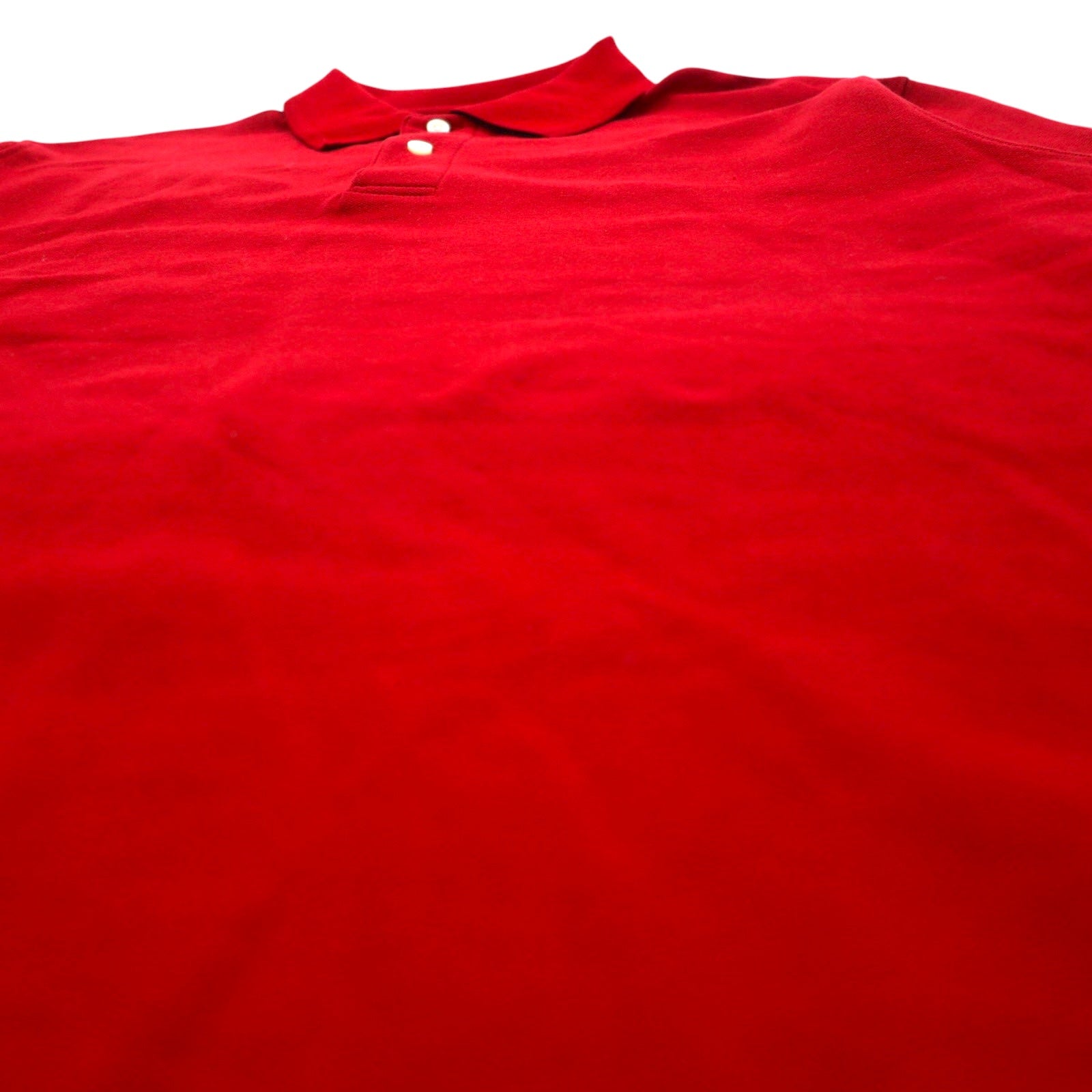 L.L.Bean 長袖 ポロシャツ L レッド コットン 鹿の子 TRADITIONAL FIT 300459