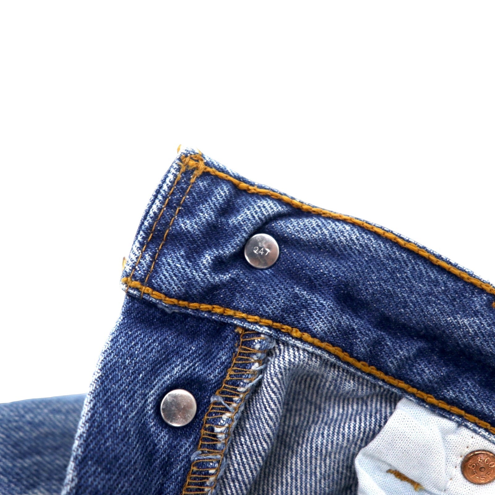 Levi's Euro Levis 501 Jeans 32 Blu Cotone Bottone retro 247 Bottoni a vista 501-0114 Made in Turchia
