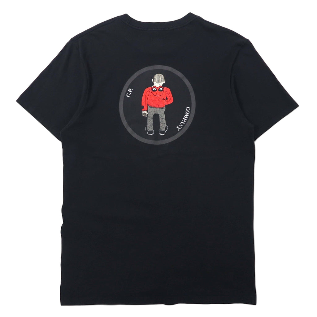 COMICS and CARS by C.P.COMPANY T-shirt Made in Italy L Black Cotton Cartoon Back Print T-shirt Black 999 06CMTS193A