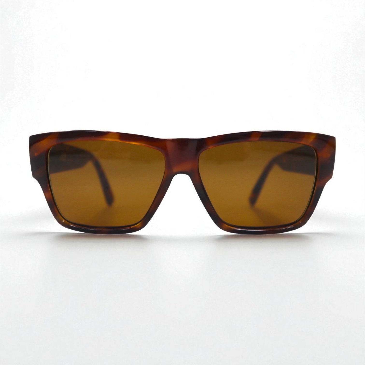 Gianni Versace Occhiali da sole quadrati a forma di "Wellington", in tartaruga, con Medusa, MOD.372/DM, Made in Italy