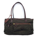 Felisi Borsa tote a tracolla italiana kaki nylon pelle F00102