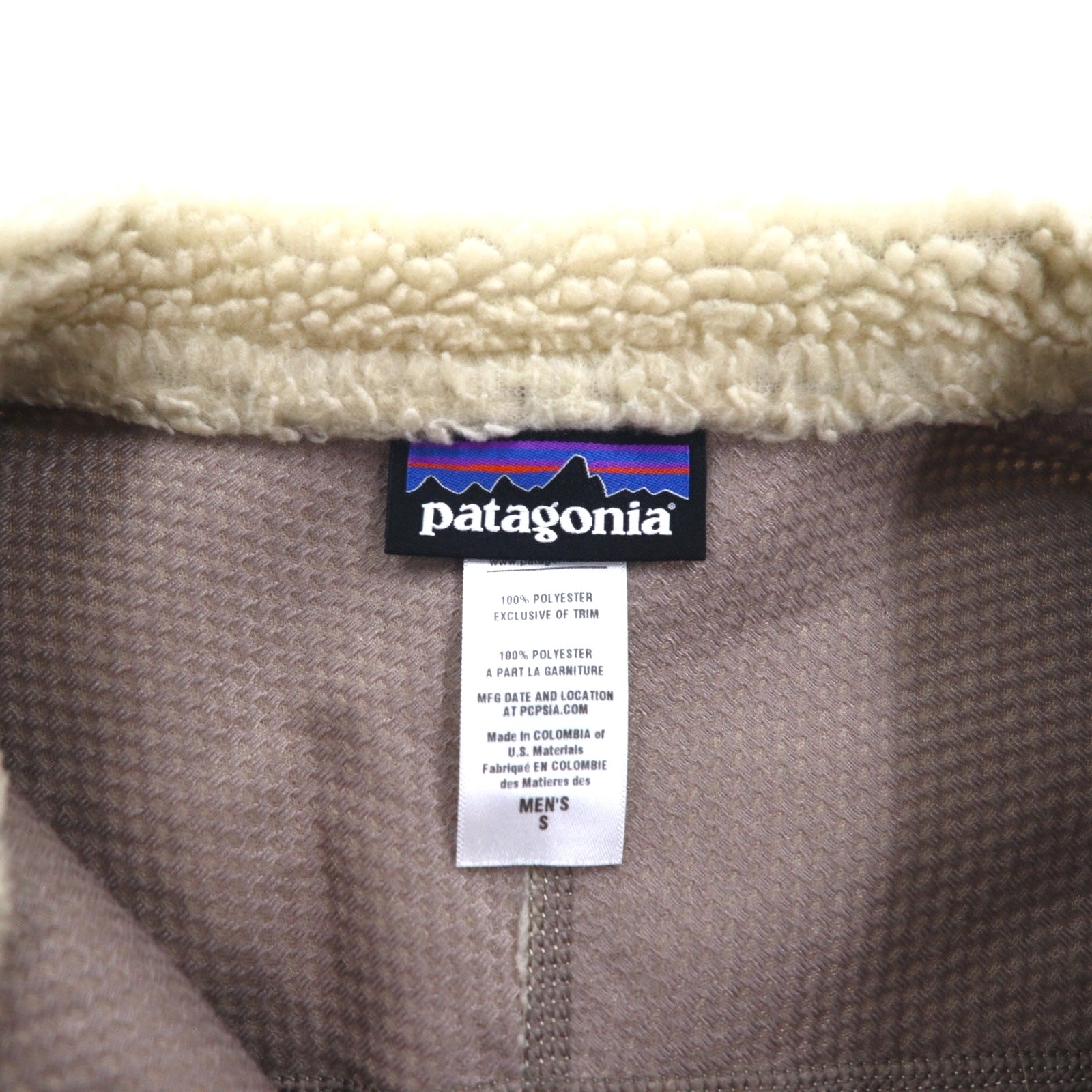 Patagonia クラシック レトロ X Classic RetroX Vest ボア フリースベスト S ナチュラル × ネイビー 23047