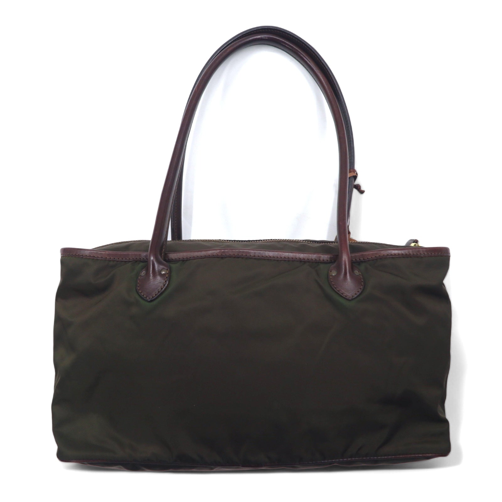 Felisi Borsa tote a tracolla italiana kaki nylon pelle F00102