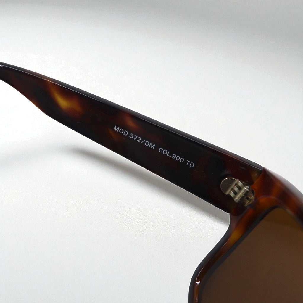 Gianni Versace Occhiali da sole quadrati a forma di "Wellington", in tartaruga, con Medusa, MOD.372/DM, Made in Italy