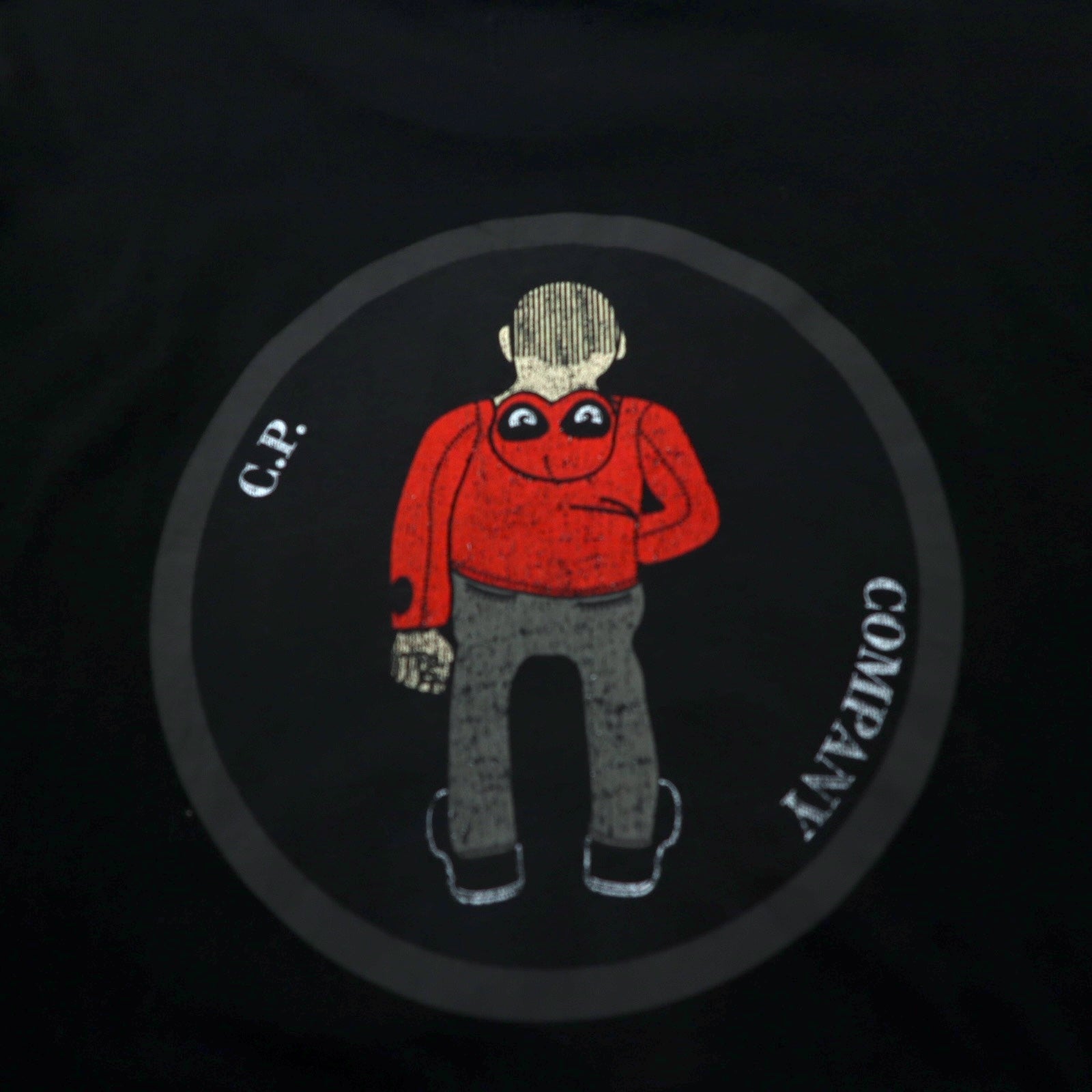COMICS and CARS by C.P.COMPANY T-shirt Made in Italy L Black Cotton Cartoon Back Print T-shirt Black 999 06CMTS193A