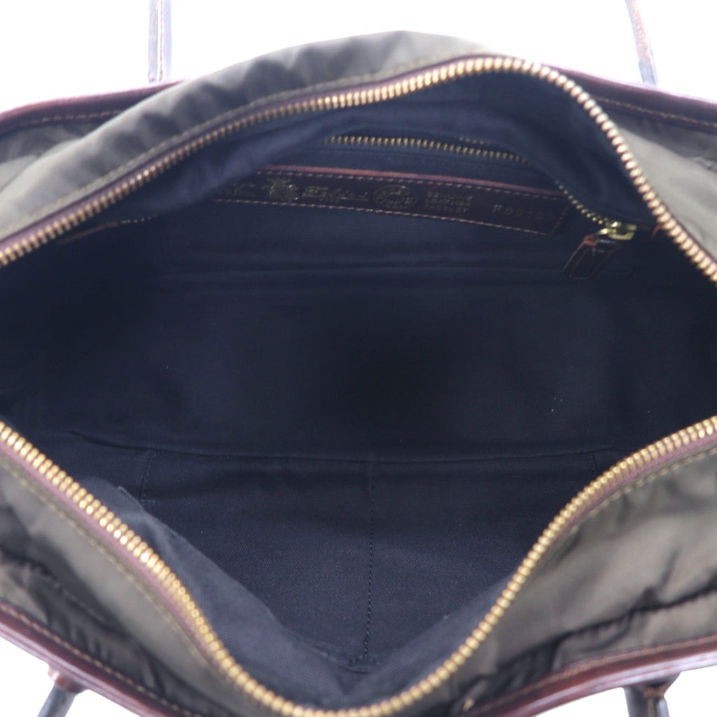 Felisi Borsa tote a tracolla italiana kaki nylon pelle F00102