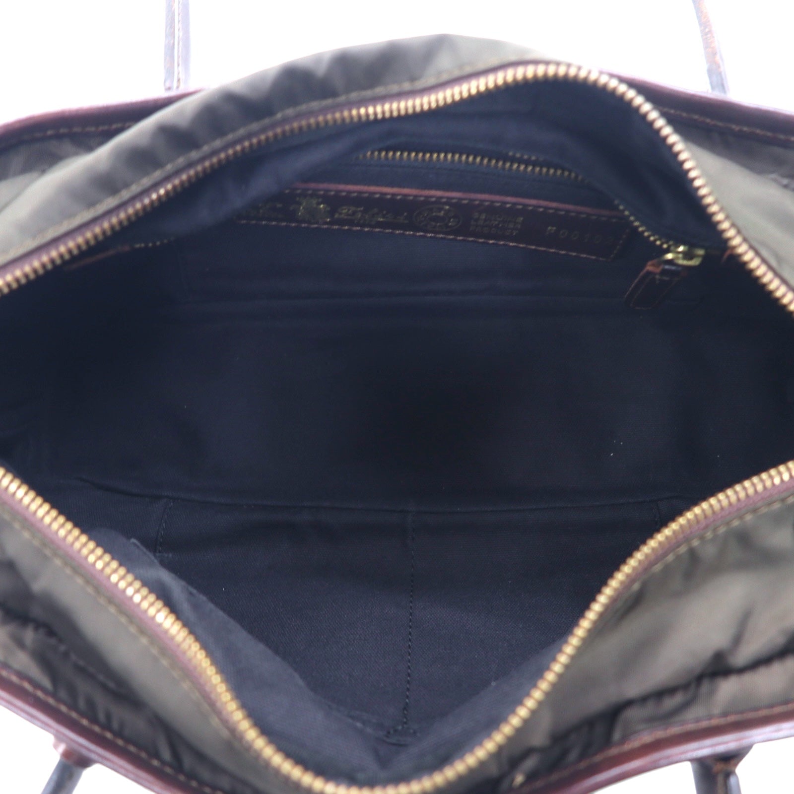 Felisi Borsa tote a tracolla italiana kaki nylon pelle F00102