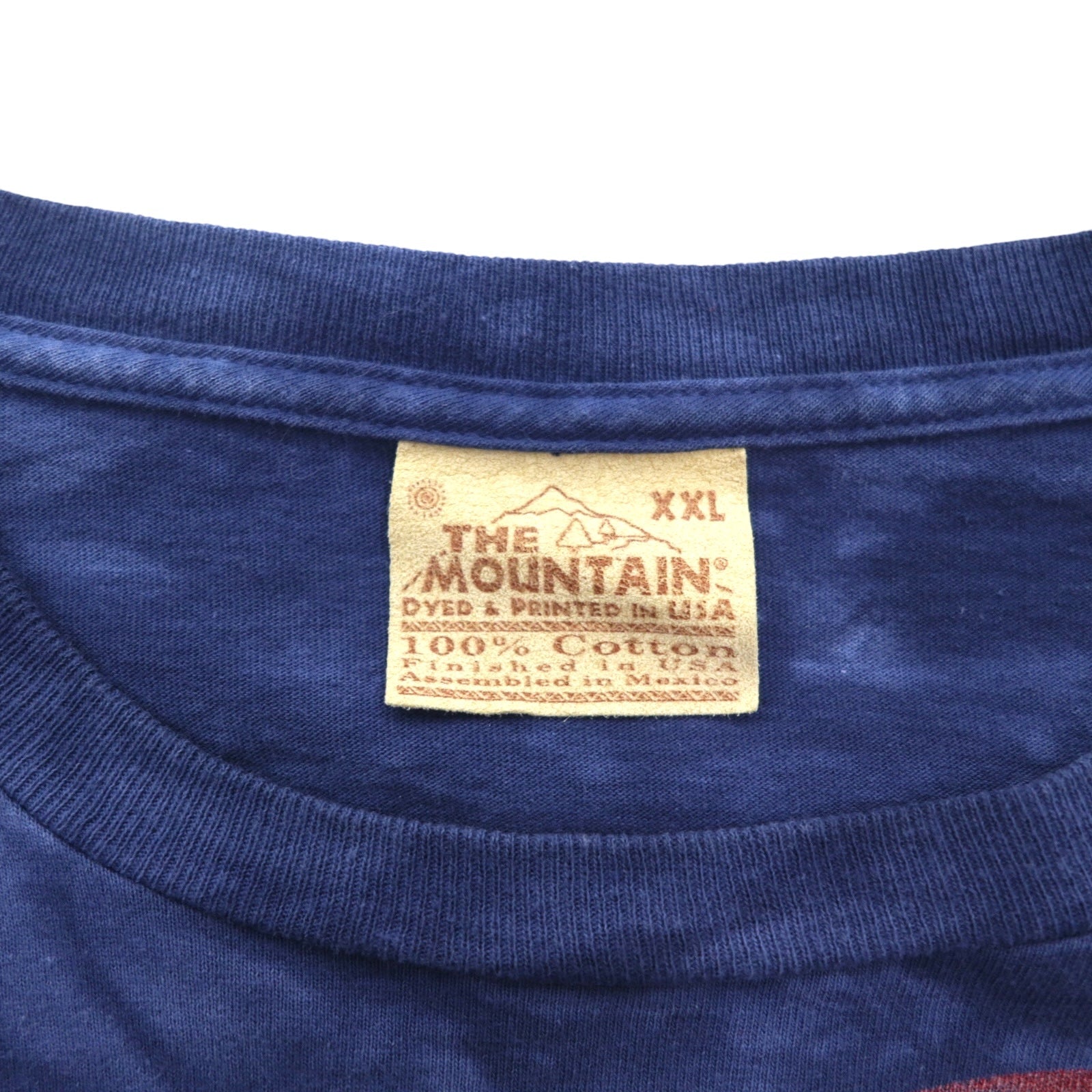 THE MOUNTAIN T-shirt a maniche lunghe XXL blu navy Stati Uniti tie-dye Bandiera americana Aquila Prodotto in Messico