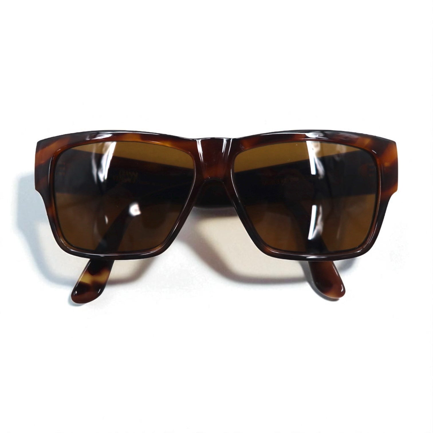 Gianni Versace Occhiali da sole quadrati a forma di "Wellington", in tartaruga, con Medusa, MOD.372/DM, Made in Italy