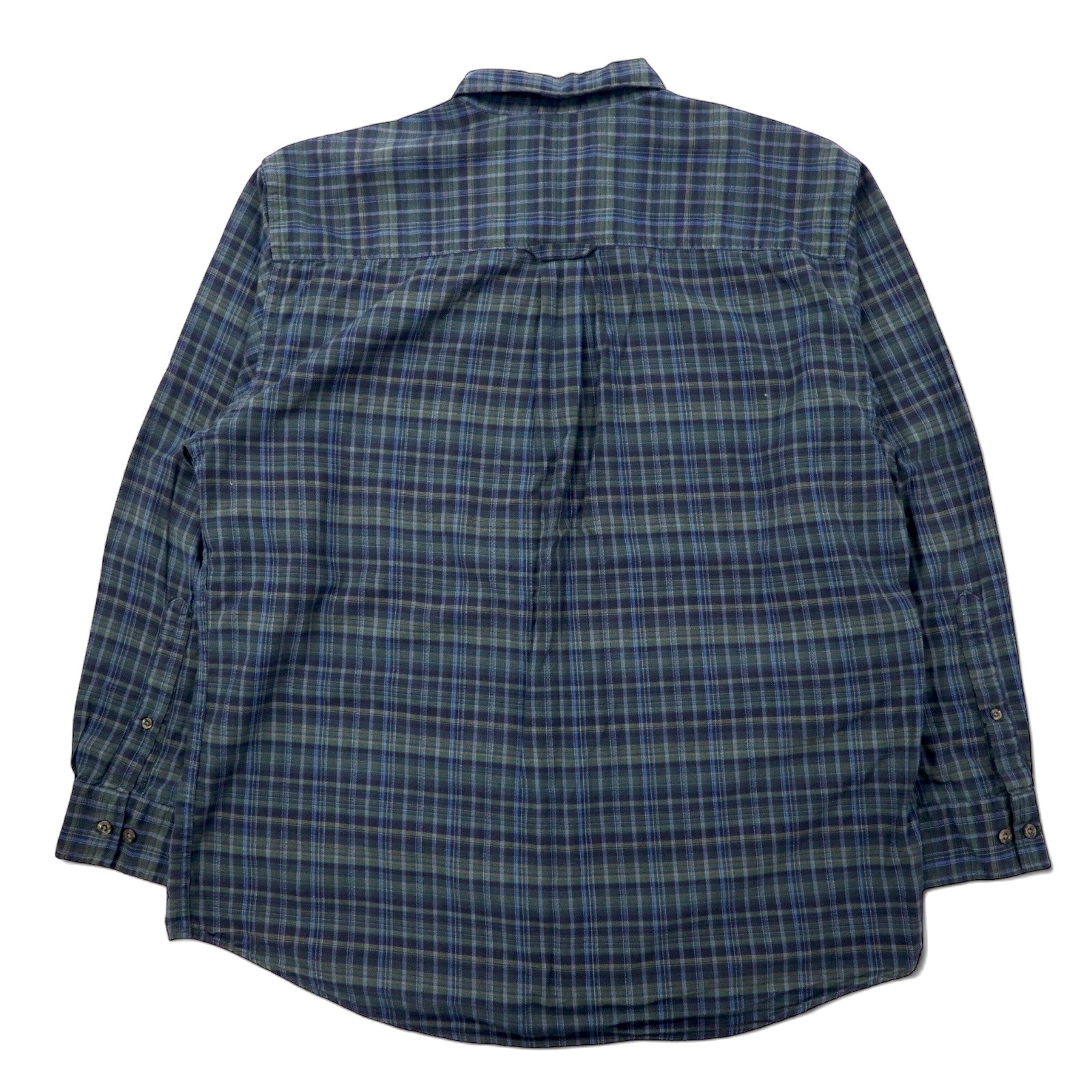 PENDLETON Camicia di flanella button-down L Verde a quadri Cotone EXPEDITION SHIRT