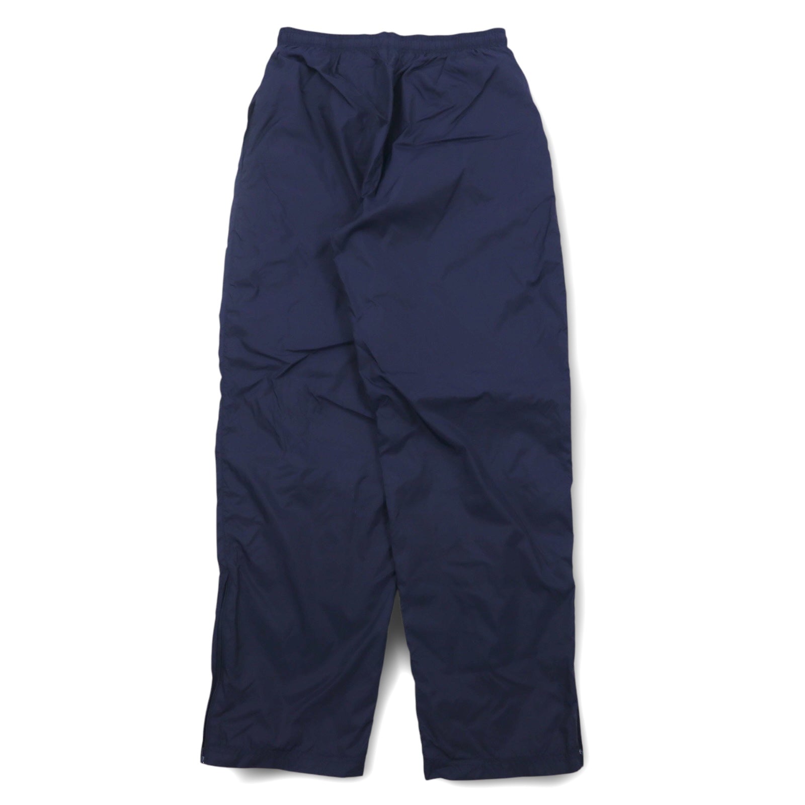 Reebok Anni '90 Pantaloni della tuta in nylon Tuta L Blu navy Logo Vector ricamato Spacco Cerniera sull'orlo