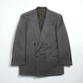 90s Japan Vintage Double-breasted Blazer Roberta di Camerino 日本製 ヘリンボーン ダブル テーラードジャケット M グレー ウール