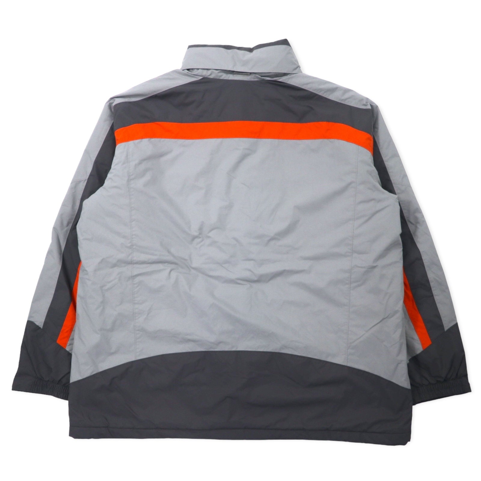 Giacca imbottita Columbia XXL grigia in nylon impermeabile con cappuccio ripiegabile, taglia grande XM4352