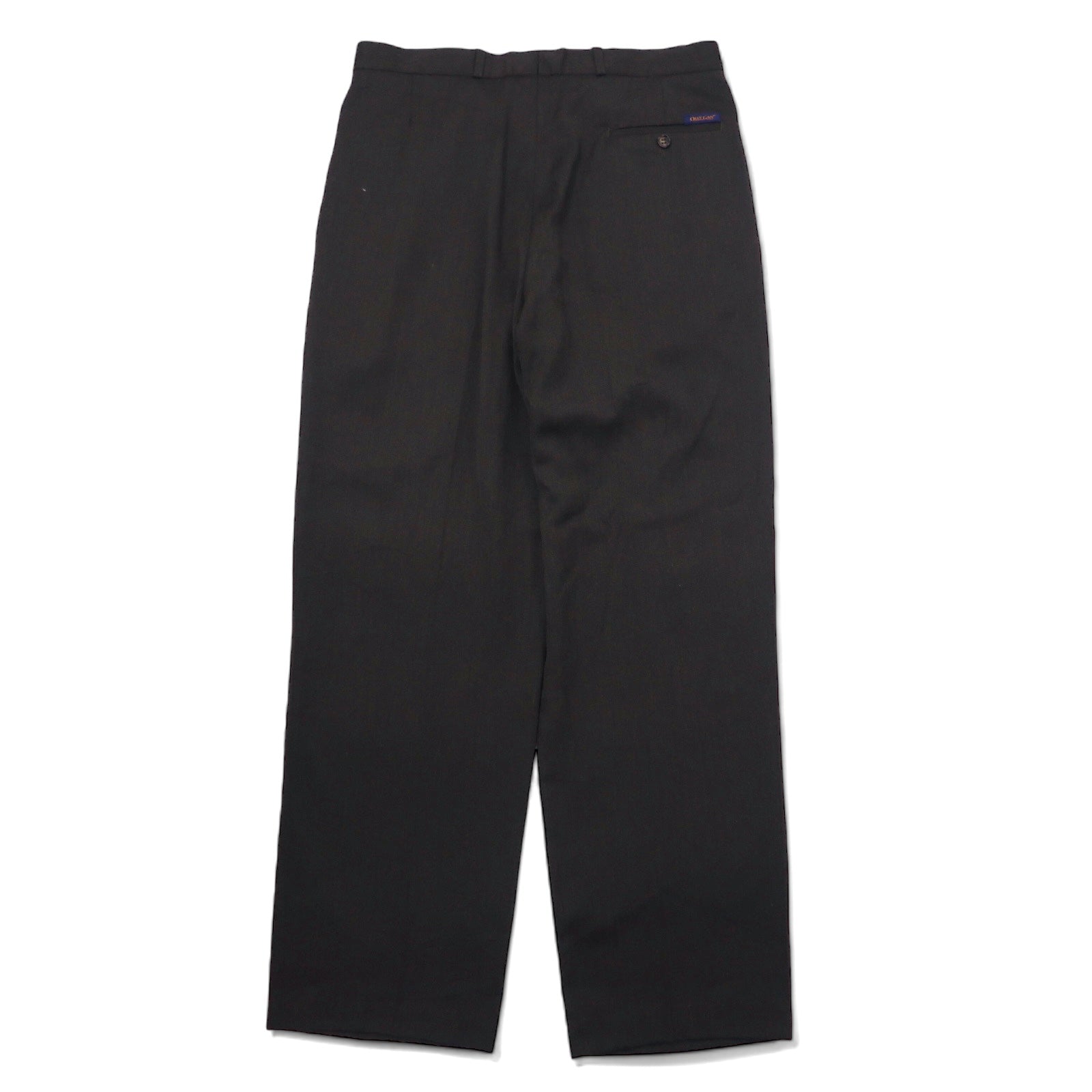 Anni '90 OLLY GAN pantaloni ampi con 3 pieghe, taglia 44, marroni, in poliestere e lana