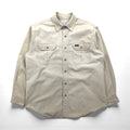 carhartt ワーク シャツ L ベージュ コットン キャンバス 胸ポケット S113STN