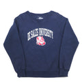 Champion Reverse Weave FELPA COLLEGE M BLU SCURO DE SALES UNIVERSITY LOGO AD ARCO V-FRONT