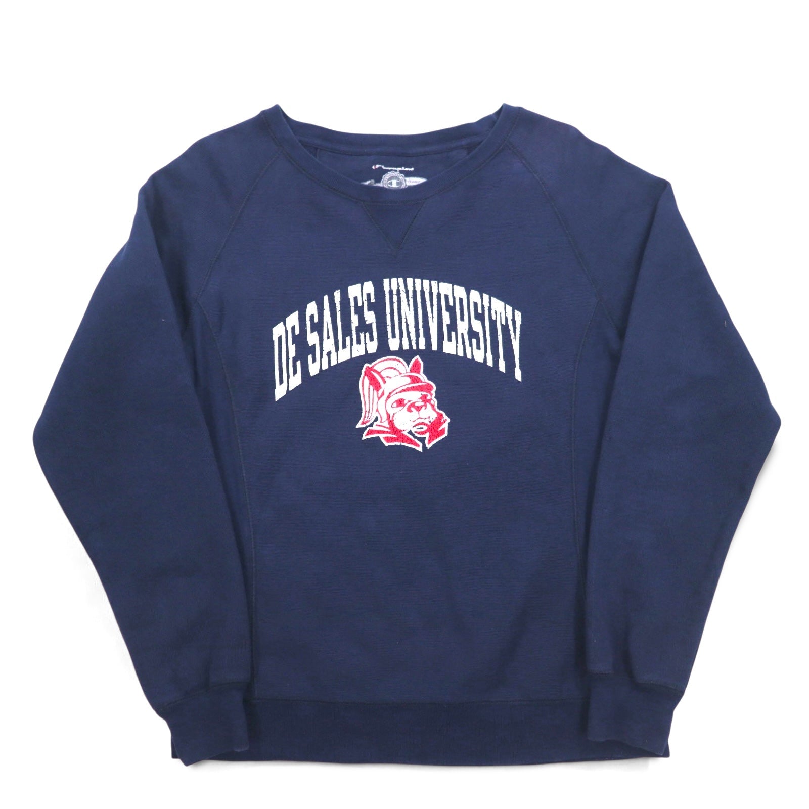Champion Reverse Weave FELPA COLLEGE M BLU SCURO DE SALES UNIVERSITY LOGO AD ARCO V-FRONT