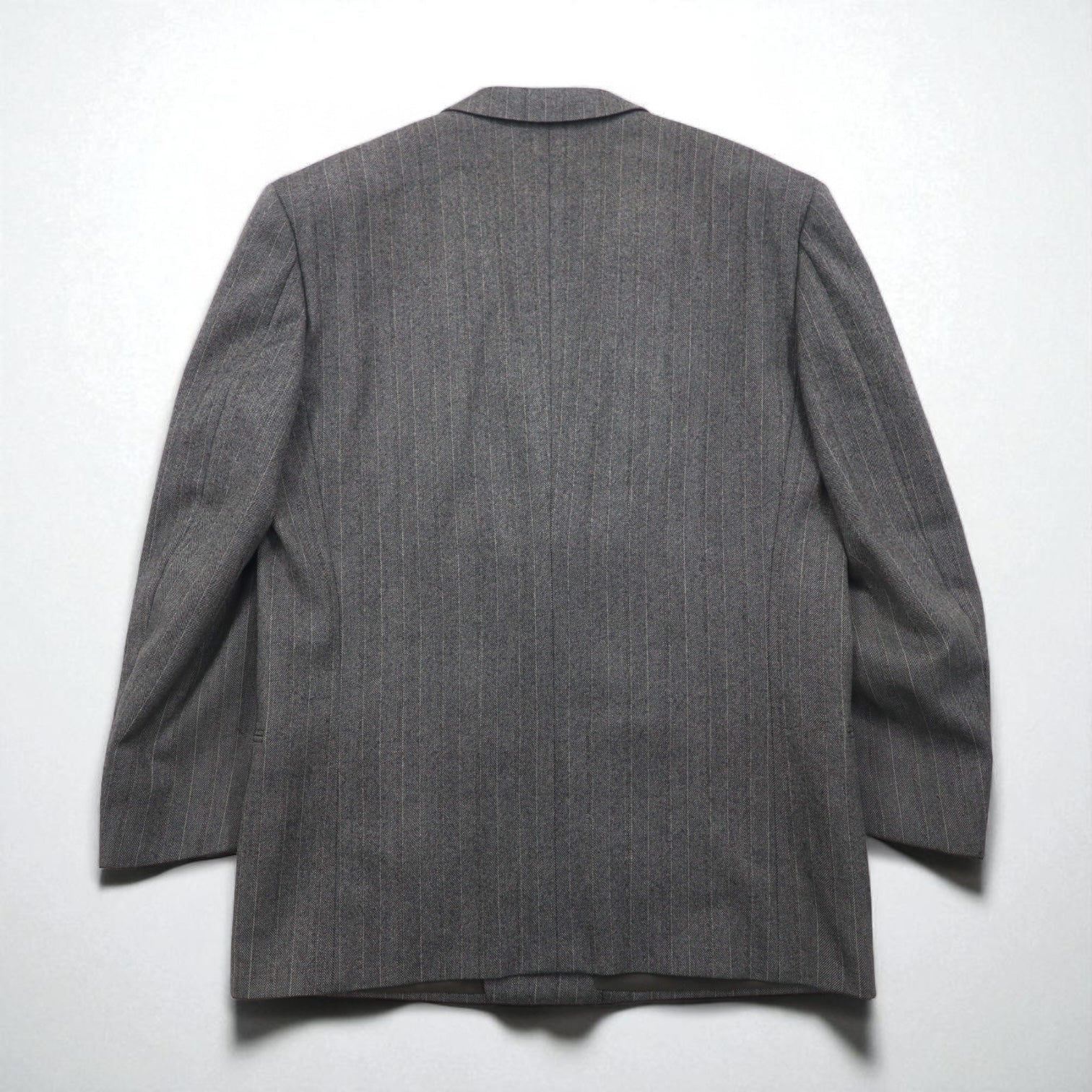 90s Japan Vintage Double-breasted Blazer Roberta di Camerino 日本製 ヘリンボーン ダブル テーラードジャケット M グレー ウール