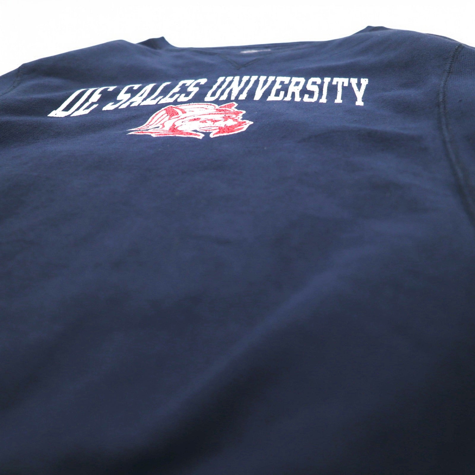 Champion Reverse Weave FELPA COLLEGE M BLU SCURO DE SALES UNIVERSITY LOGO AD ARCO V-FRONT