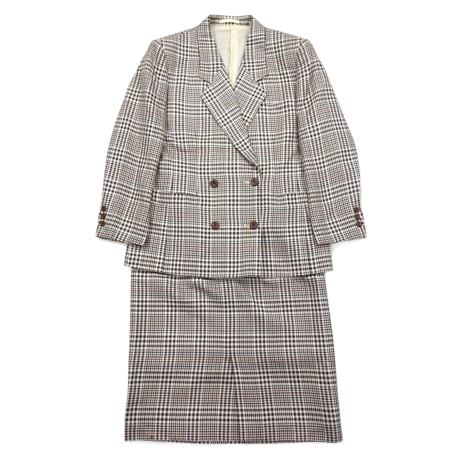 Burberrys Abito completo in seta e lana beige a quadri taglia M WILLIAM BROWN