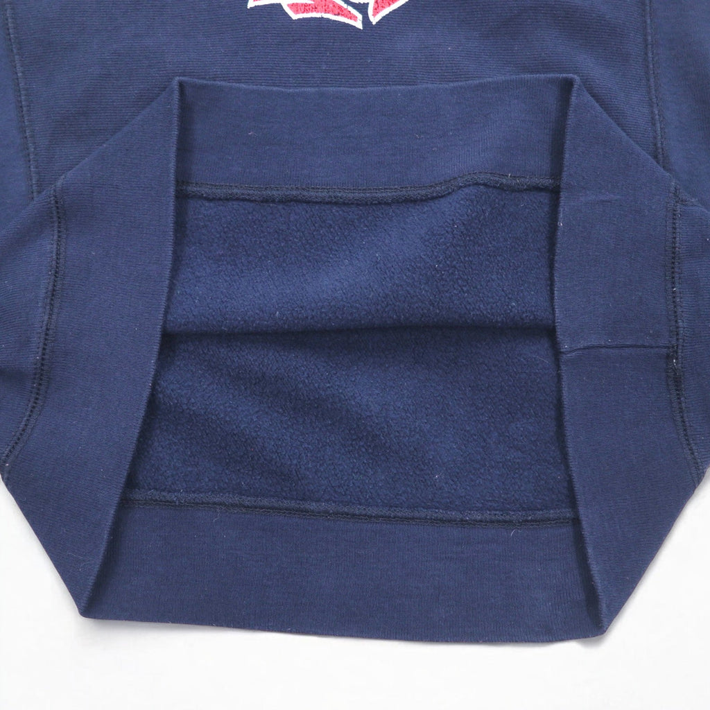 Champion Reverse Weave FELPA COLLEGE M BLU SCURO DE SALES UNIVERSITY LOGO AD ARCO V-FRONT
