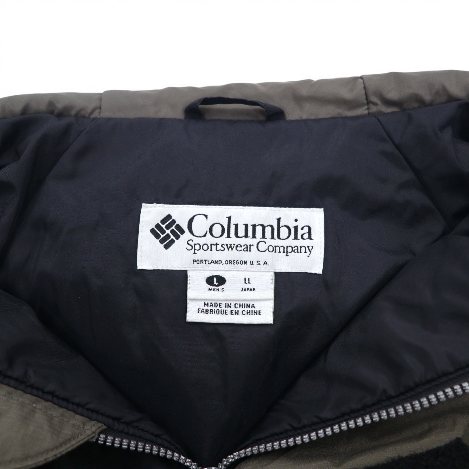 Columbia 90年代 ハーフジップ アノラックパーカー XL ブラック ブルー ナイロン XM5089