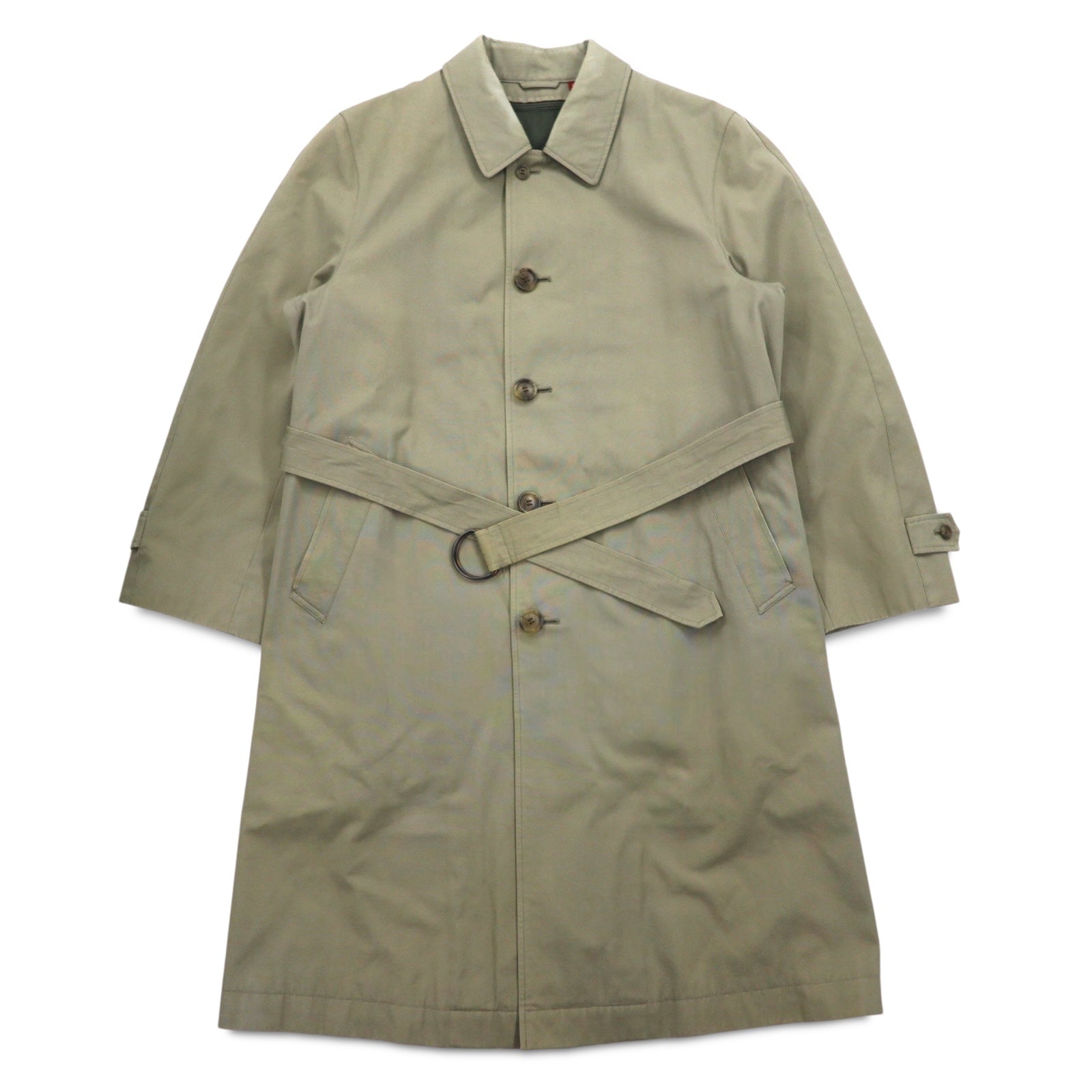D'URBAN anni '80 trench coat a collo alto M beige con fodera rimovibile e cintura, prodotto in Giappone.