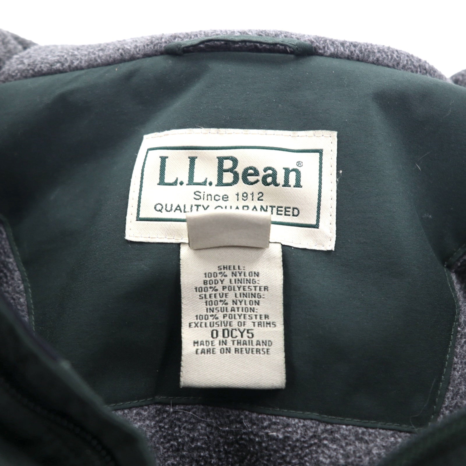L.L.Bean 防水 マウンテンパーカー 中綿 フリースライナー XL グリーン Thinsulate フード収納 DCY5