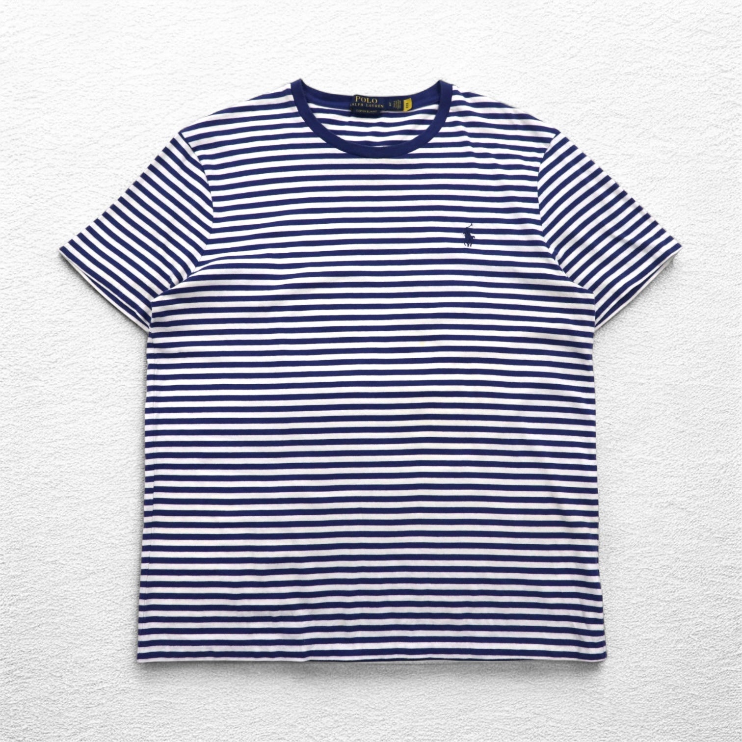 POLO RALPH LAUREN ボーダー Tシャツ L ネイビー ホワイト コットン スモールポニー刺繍