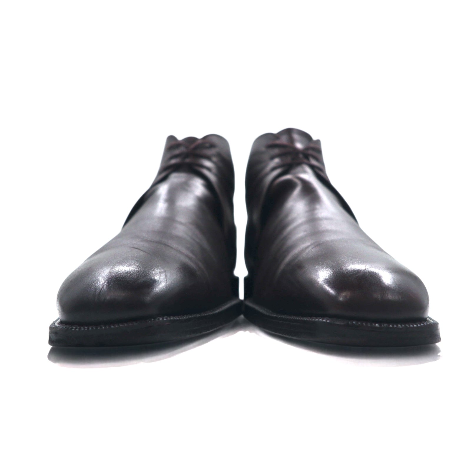 BURBERRY stivaletti chukka alla caviglia 27cm marrone pelle BU1520