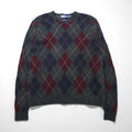 Polo Ralph Lauren 90年代 アーガイル ニット セーター 2XL グレー ウール クルーネック