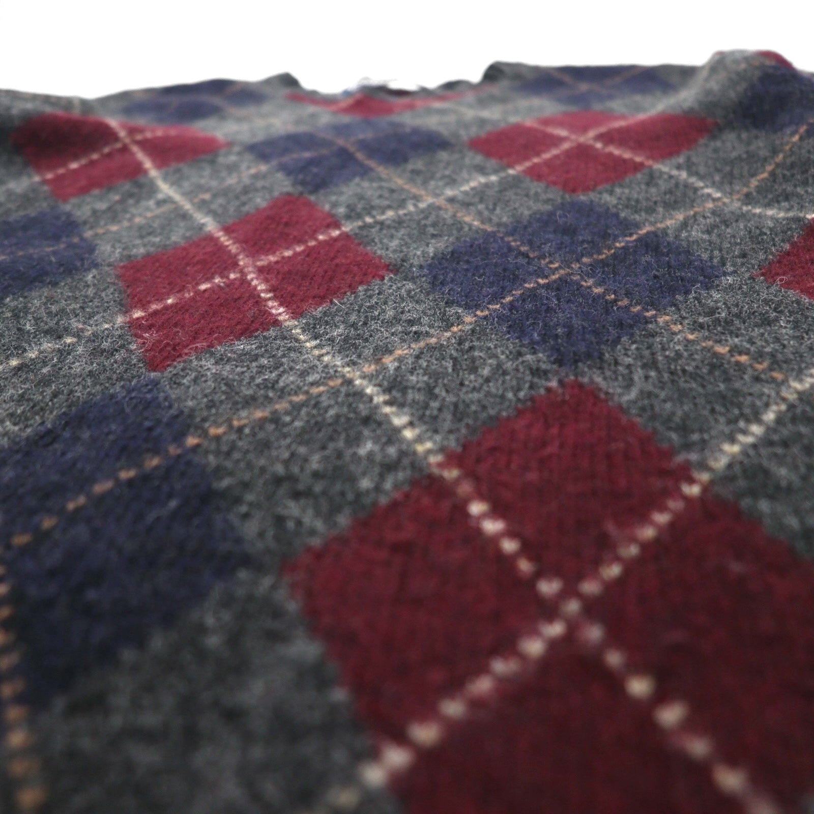 Polo Ralph Lauren 90年代 アーガイル ニット セーター 2XL グレー ウール クルーネック