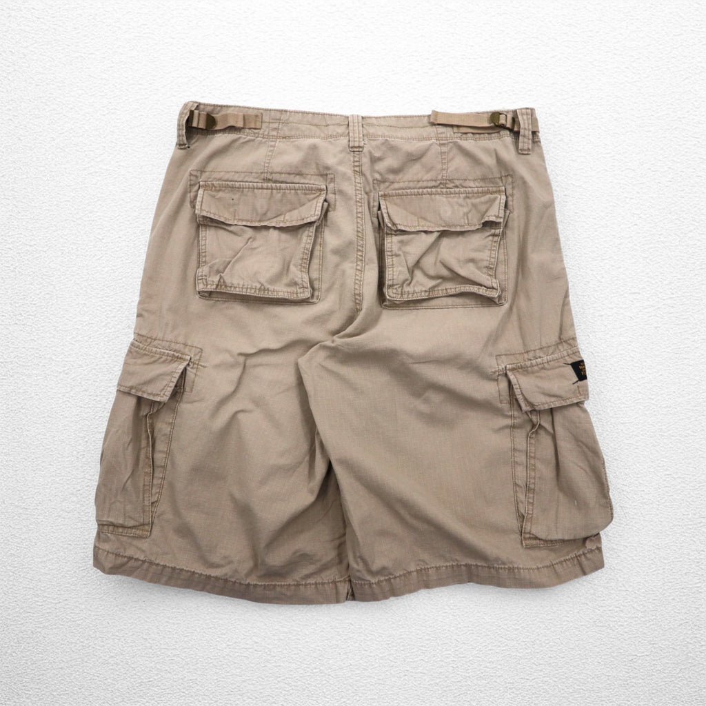 POLO JEANS CO. RALPH LAUREN 90年代 リップストップ カーゴショートパンツ ハーフパンツ L カーキ コットン