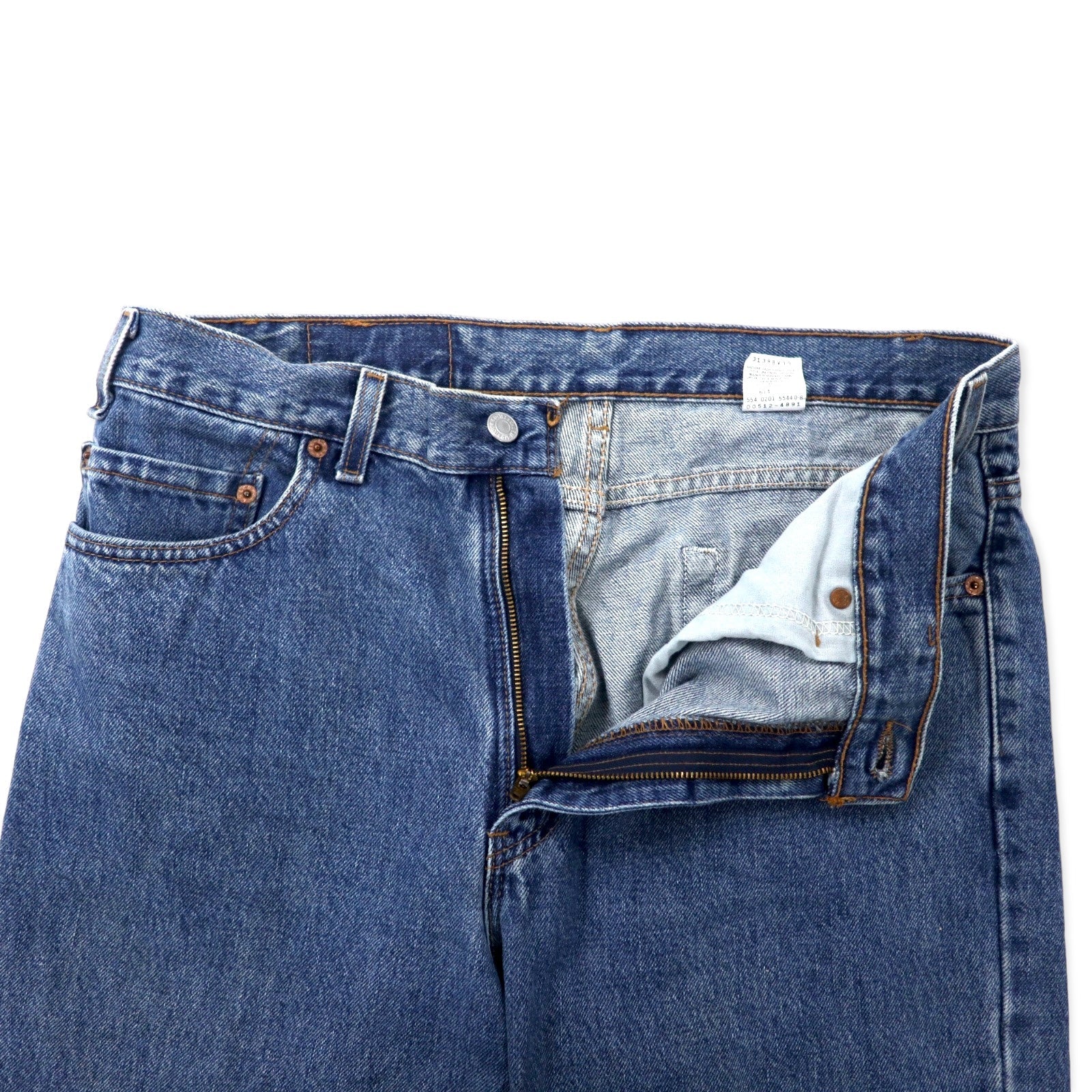 Levi's USA 00s Jeans slim fit tapered 36 blu cotone SLIM FIT 00512-4891
