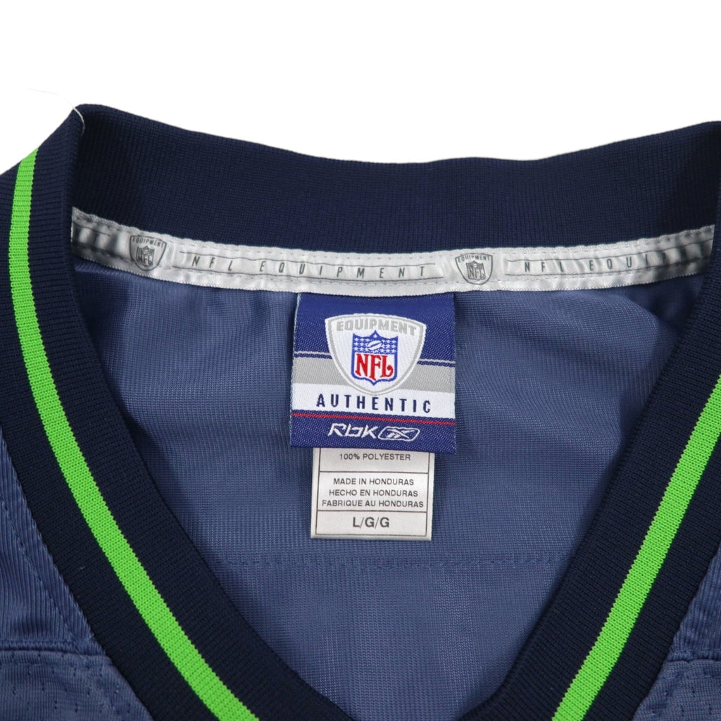 REEBOK Maglia da gioco L Blu navy Poliestere Numerata NFL SEATTLE SEAHAWKS Uniforme da football