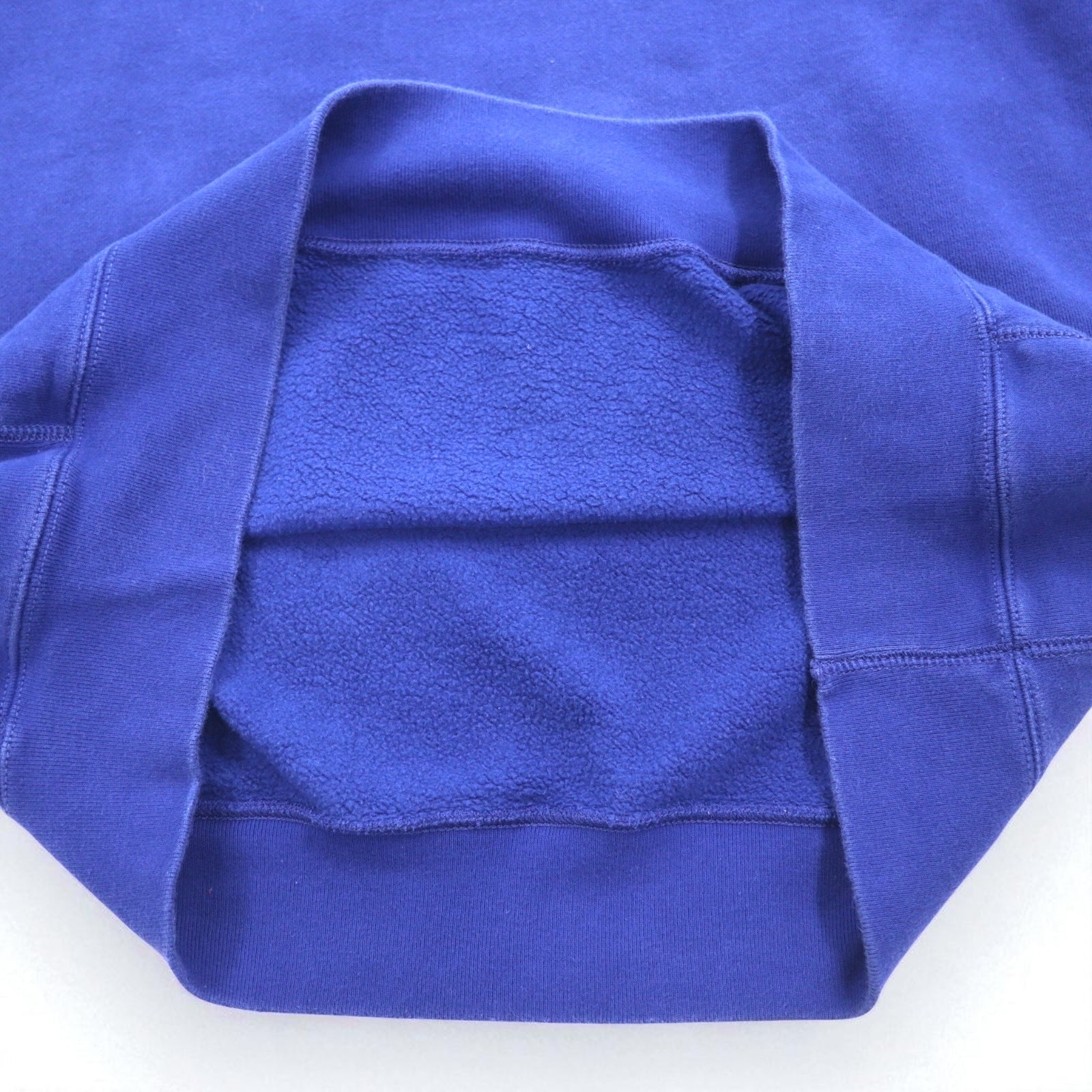 Ralph Lauren anni '90 felpa Reverse Weave XL blu con ricamo piccolo pony taglia oversize