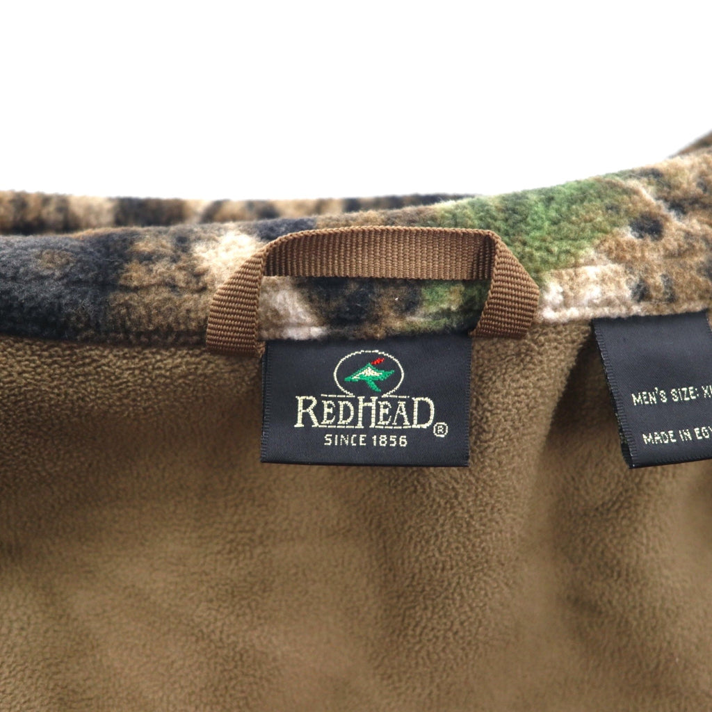 RED HEAD リアルツリーカモ フリースジャケット XL カーキ WINDPROOF 撥水 ジップアップ